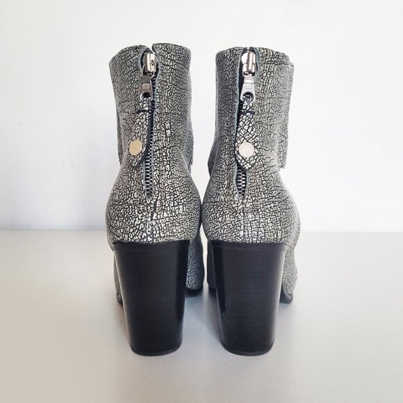 Rag & Bone Women Newbury Textured Leather Booties - Size EU 41 or US11 - Picture 3 of 11